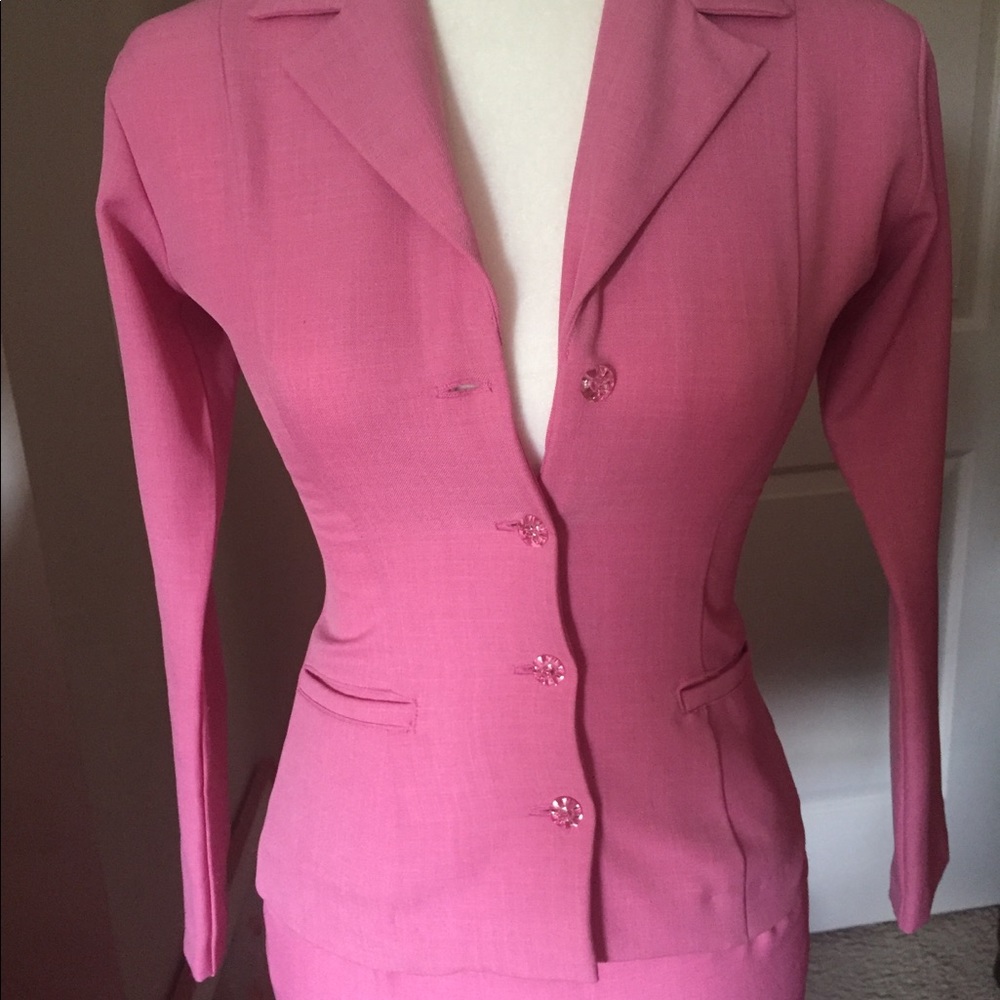 Custom made pink suit